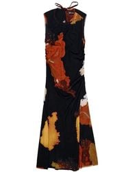 Bimba Y Lola - Tie-Fastening Printed Midi Dress - Lyst