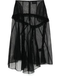 Simone Rocha - Sheer Ruffle-Trim Midi Skirt - Lyst