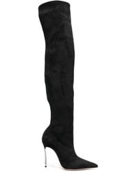 Casadei - Blade 110mm Thigh-high Suede Boots - Lyst
