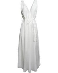 SOLOTRE - Vestido Con Cinturón - Lyst