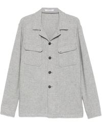 Tagliatore - Wool Shirt Jacket With Flap Pockets - Lyst