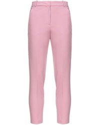 Pinko - Presses-crease Tapered-leg Trousers - Lyst
