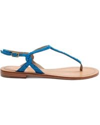 Maliparmi - Bead-Embroidered Leather Sandals - Lyst
