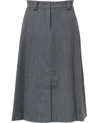N°21 - Pleated-Detail Midi Skirt - Lyst