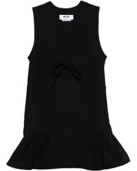 MSGM - Robe Longue À Taille Nouée - Lyst
