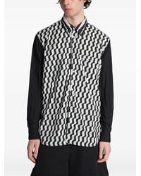 Comme des Garçons - Wave-Print Panelled Shirt - Lyst