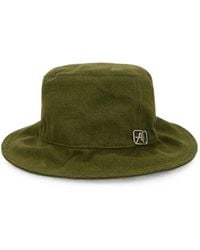Alberta Ferretti - Logo-Plaque Wide-Brim Bucket Hat - Lyst