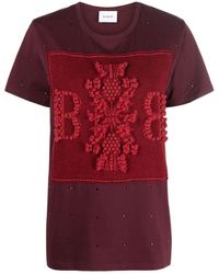 Barrie - Logo-embroidered Embellished T-shirt - Lyst