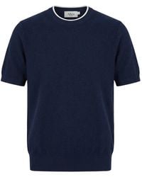 Altea - Diagonal Knit T-Shirt - Lyst