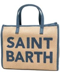MC2 Saint Barth - Logo-Embroidered Woven Tote Bag - Lyst