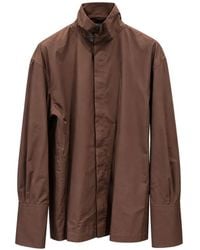 Thelatest - Edith High-Neck Shirt - Lyst