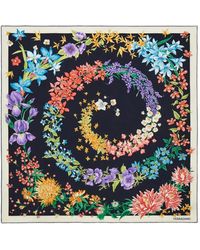 Ferragamo - Spring-Print Silk Scarf - Lyst