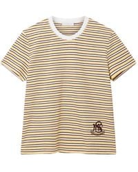 Stella McCartney - Striped Logo-Patch T-Shirt - Lyst