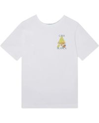 CASABLANCA - Le Thriomphe de Tennis T-Shirt mit grafischem Print - Lyst