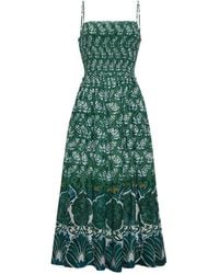 Cara Cara - Carmen Floral-Print Smocked Midi Dress - Lyst