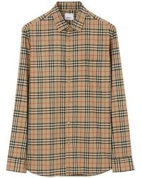 Burberry - Vintage Check-Pattern Cotton Shirt - Lyst