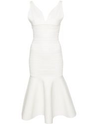 Victoria Beckham - Frame Detail Ribbed Dress - Lyst