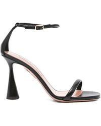 Aquazzura - 95Mm Hot Sandal Flared-Heel Ankle-Strap Sandals - Lyst