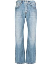 Victoria Beckham - Gerade Jeans mit Logo-Patch - Lyst