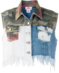 Gcds - Patchwork Cropped Vest - Lyst