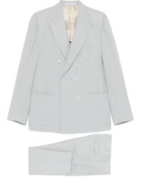 Eleventy - Double-Breasted Linen Suit - Lyst