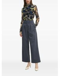 DKNY - Abstract-Print Ruched Top - Lyst
