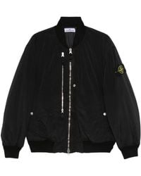 Stone Island - Compass-Badge Bomber Jacket - Lyst