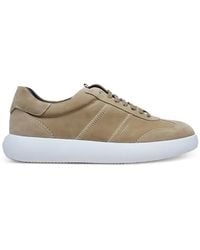 Brioni - Stitched Leather Trainers - Lyst
