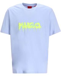 HUGO - Dacation Cotton T-shirt - Lyst