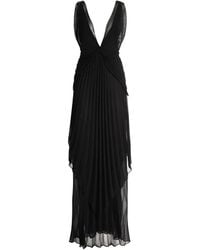 Genny - Pleated V-Neck Dress - Lyst
