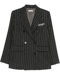 Antonelli - Glicine Pinstripe Double-Breasted Blazer - Lyst