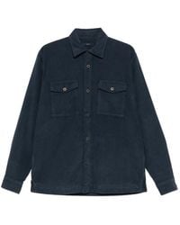 Fay - Overhemd Met Ribfluwelen Textuur En Zakdetail - Lyst
