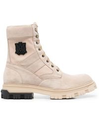 Amiri - Neutral Military Leather Combat Boots - Men's - Rubber/calf Leather/fabric - Lyst