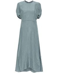 Victoria Beckham - Gathered-detail Shorts-sleeved Dress - Lyst