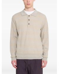 Ssstein - Striped Long-Sleeve Polo - Lyst