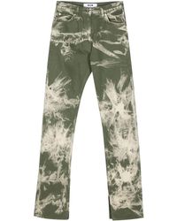 MSGM - Logo-embroidered Tapered Jeans - Lyst