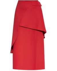 Tory Burch - Layered Asymmetric Midi Skirt - Lyst