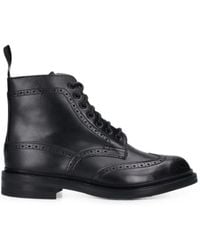 Tricker's - Stephy Brogue-Detail Lace-Up Boots - Lyst