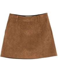 DUNST - Suede-Effect Panelled Skirt - Lyst