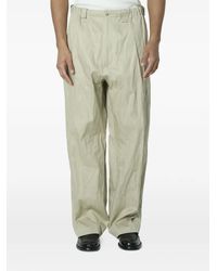 Willy Chavarria - Toluca Button-Fastening Wide-Leg Cotton Trousers - Lyst