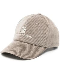 Brunello Cucinelli - Corduroy Logo-Embroidered Baseball Cap - Lyst