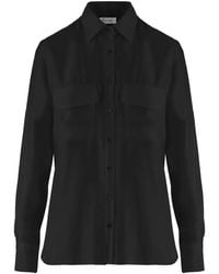 HER SHIRT HER DRESS - Silk Flap-Pocket Shirt - Lyst