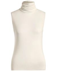 12 STOREEZ - Nicole Sleeveless Roll-Neck Top - Lyst