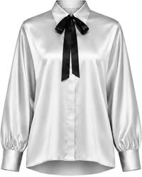 Styland - Chemise À Manches Kimono Et Lavallière - Lyst