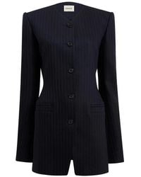 KHAITE - Naran Pinstripe Button Jacket - Lyst