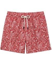 LES HÉRITIERS - Captain Floral-Print Drawstring Swim Shorts - Lyst