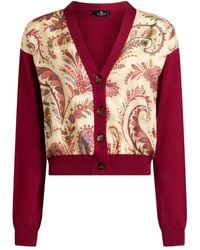 Etro - Paisley Panelled Cardigan - Lyst