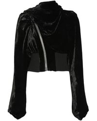Rick Owens - Draped Asymmetric-Zip Jacket - Lyst