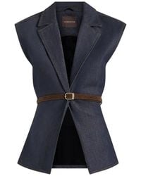 Manière De Voir - Linda Wide-Shoulder Belted Waistcoat - Lyst