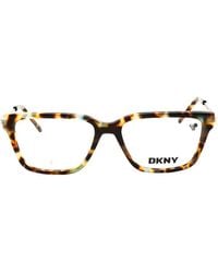 DKNY - Tortoiseshell-Effect Rectangle-Frame Glasses - Lyst
